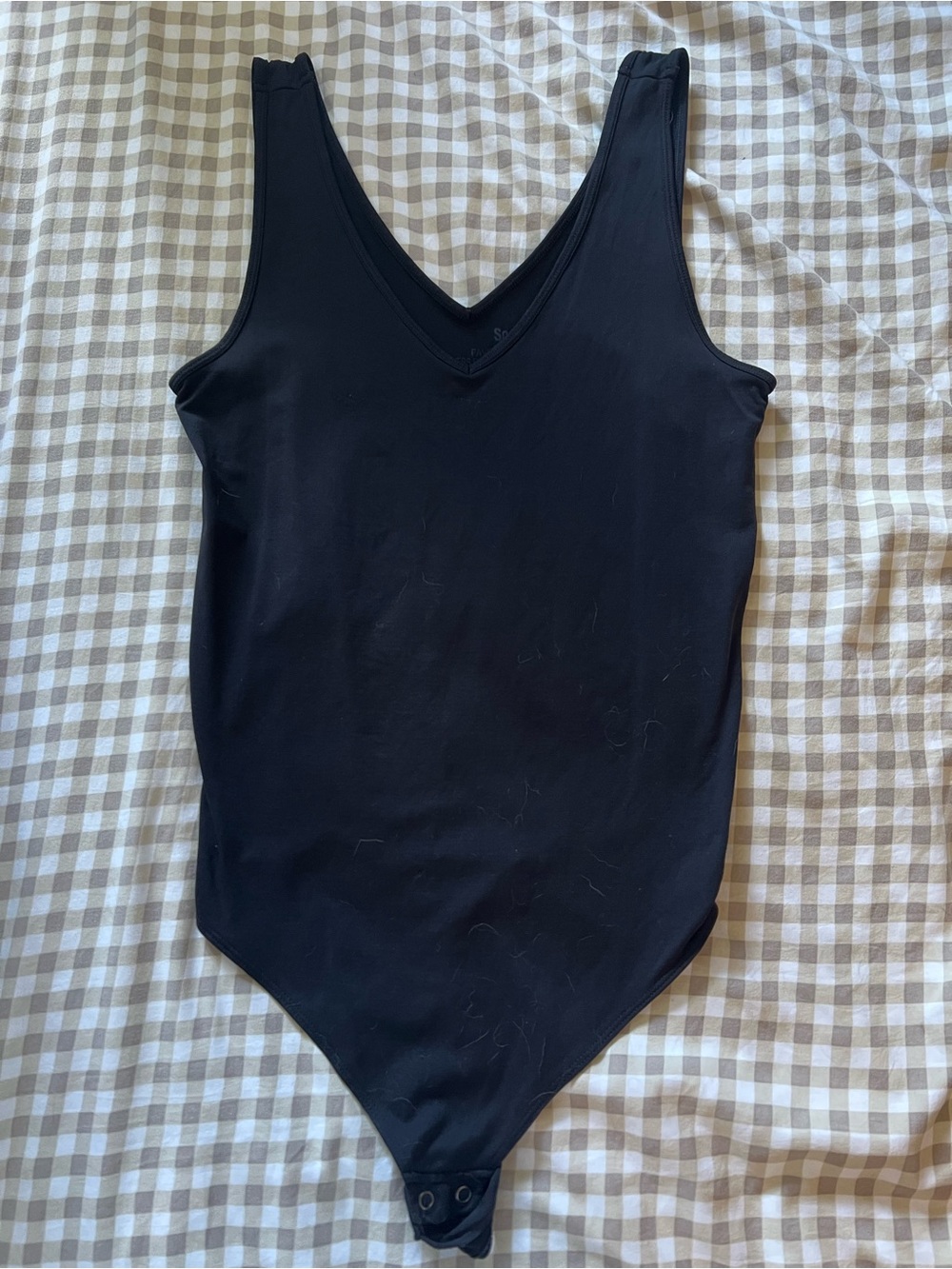 SO Black V-Neck Sleeveless Shapewear Bodysuit